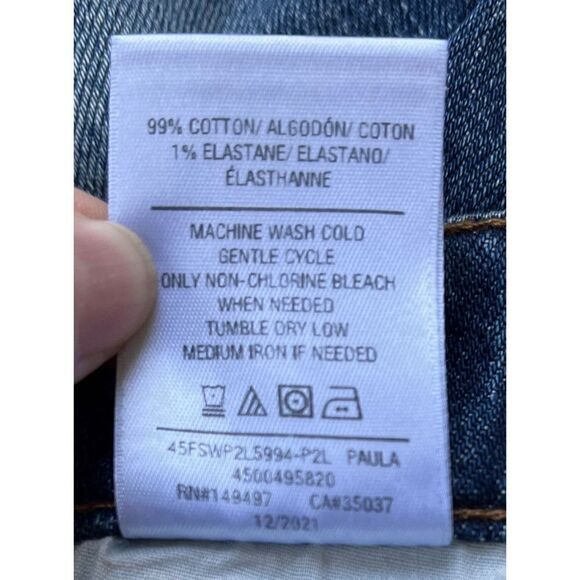 NWT Joe's Jeans High Rise Straight Ankle Raw Frayed Hem Jeans in Paula, Size 23 - Picture 11 of 16